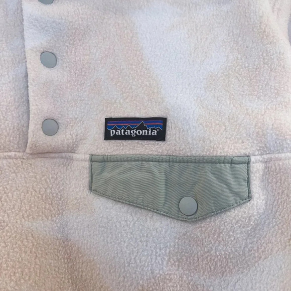Patagonia Synchilla Cream Fleece Outdoor Casual Snap Button Pullover Small - Picture 7 of 8